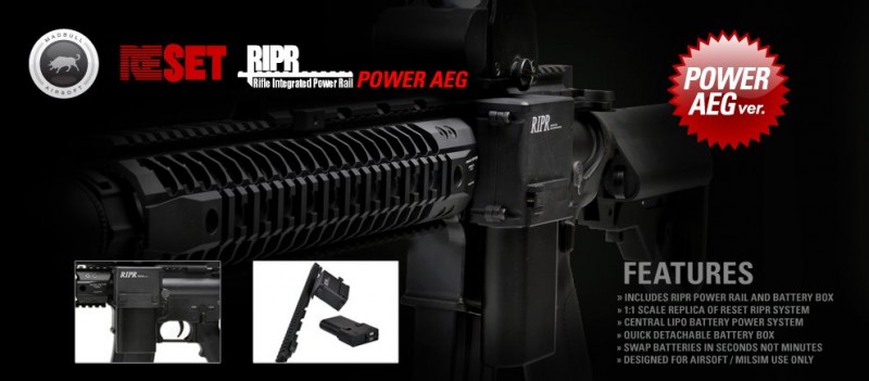 Madbull Airsoft RIPR Rifle Integrated Power Rail AEG
