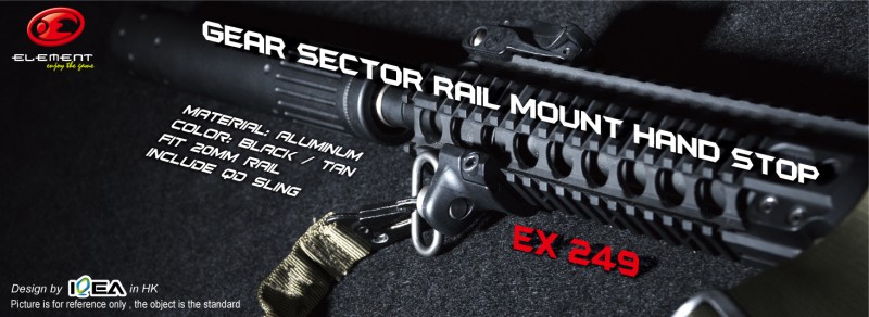 Element EX 249 GEAR SECTOR RAIL MOUNT HAND STOP
