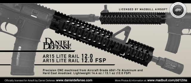 Madbull Airsoft Daniel Defense Lite Rail 12.0